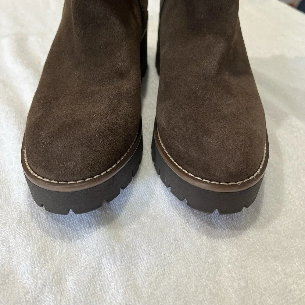 Blondo Women’s Dahlia Brown Suede Chelsea Boot‎ Lug Sole Waterproof Grunge 5.5